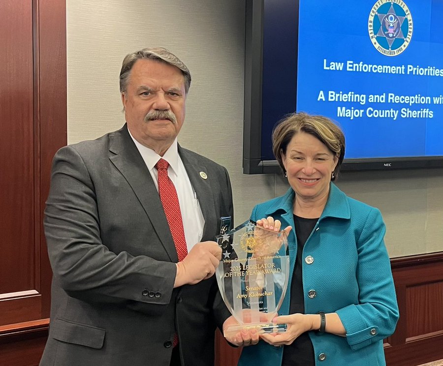 U.S. Senator Amy Klobuchar Named Legislator of the Year by the Major County Sheriffs of America
