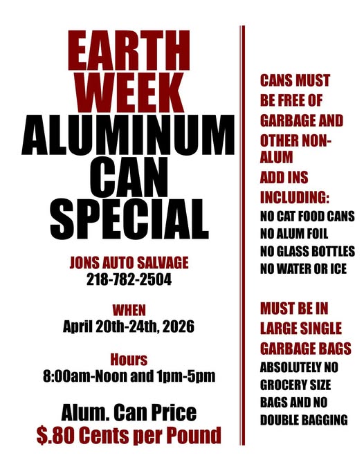 Jon’s Auto Salvage Pushes For Local Recycling for Earth Week